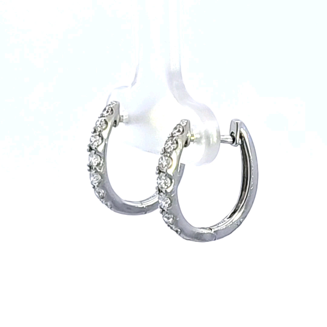14KW Diamond Hoop Earrings
