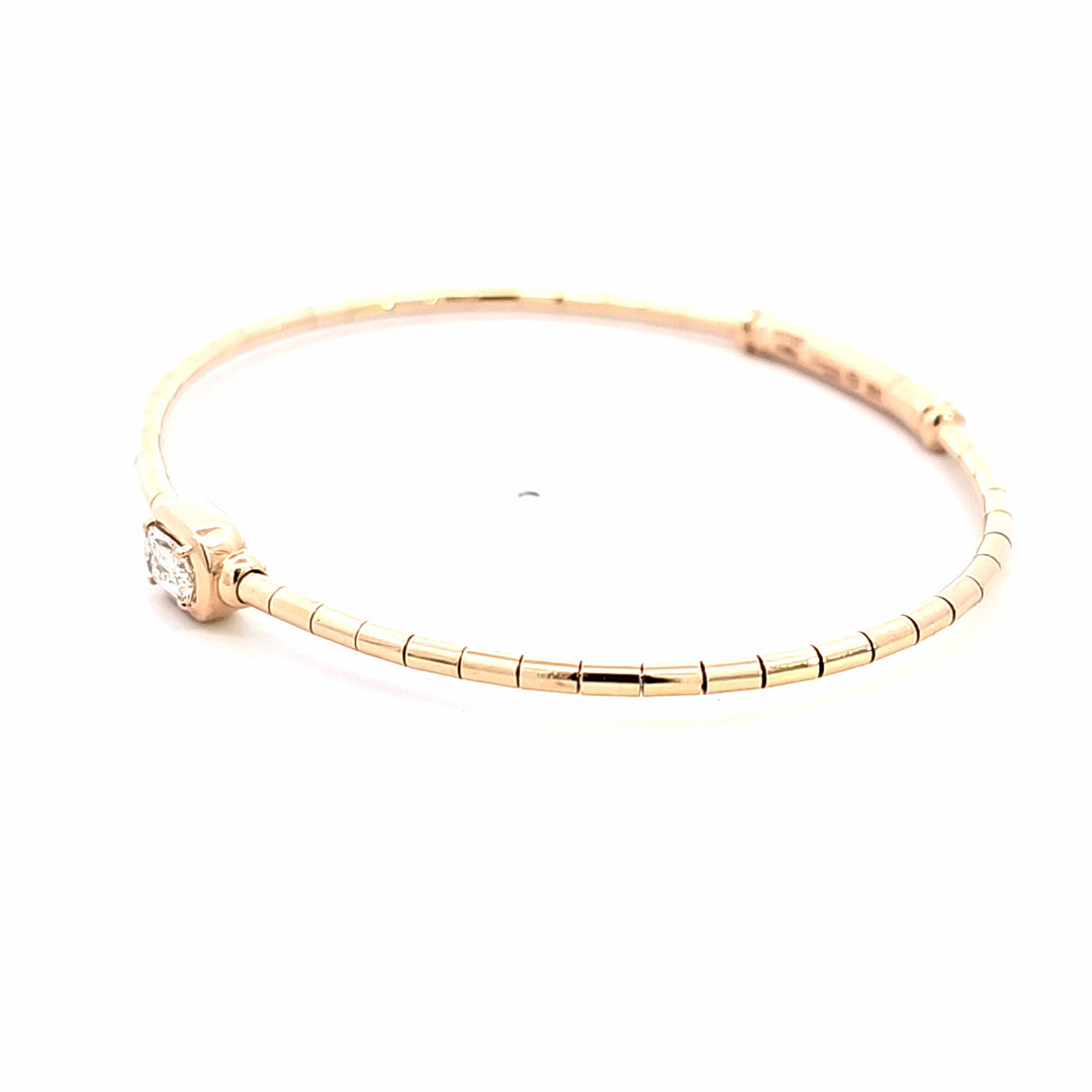 14KY Crisscut Classic Diamond Bangle Bracelet
