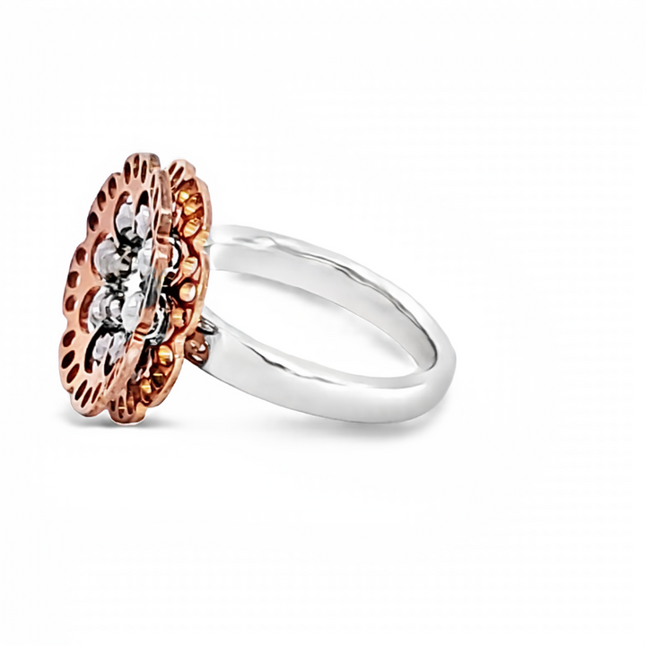 18K Rose Gold and Platinum Plated Calicanto Ring