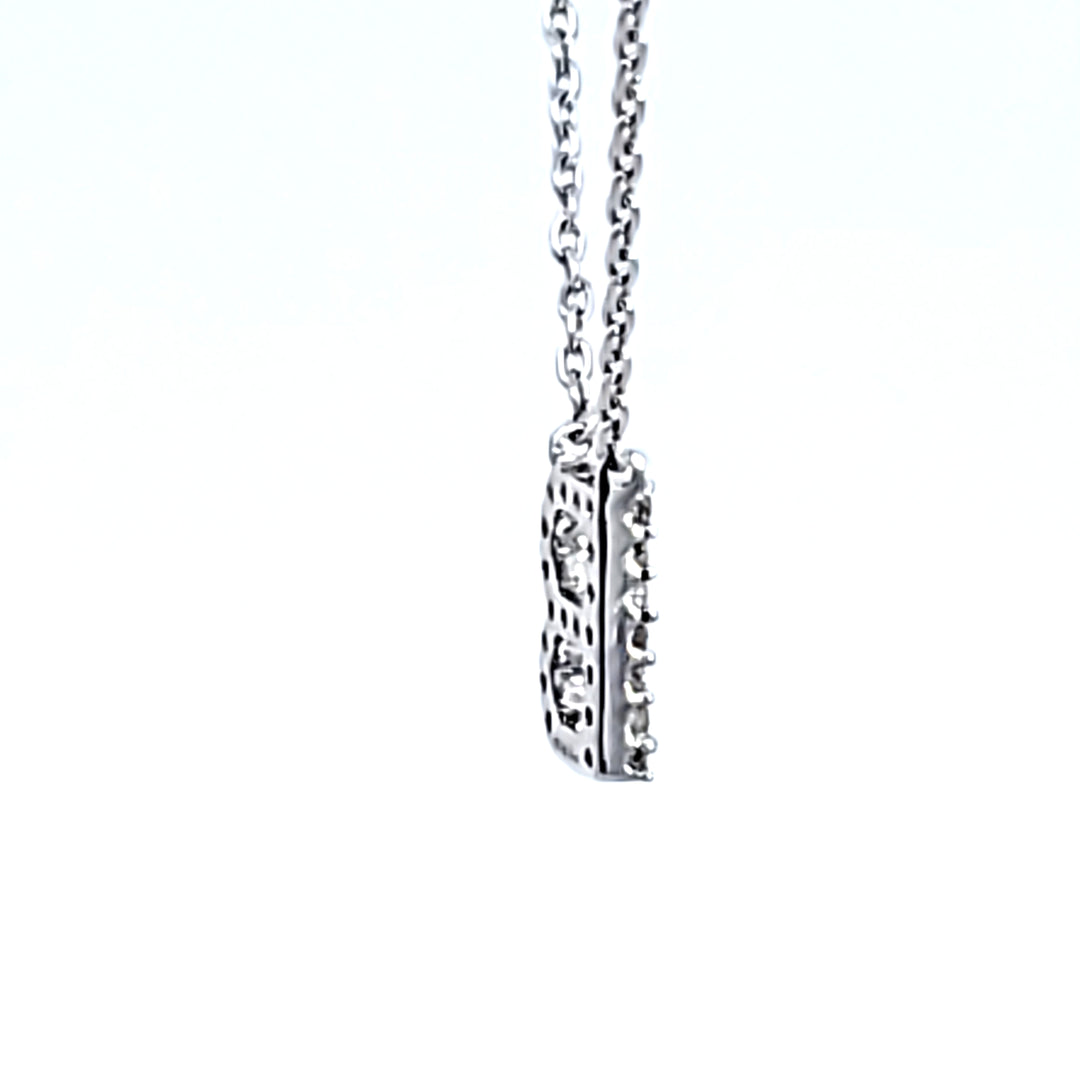 10KW Diamond Initial B Necklace