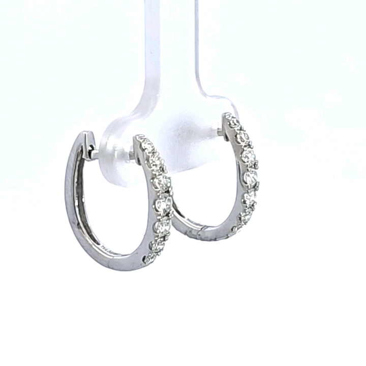 14KW Diamond Hoop Earrings
