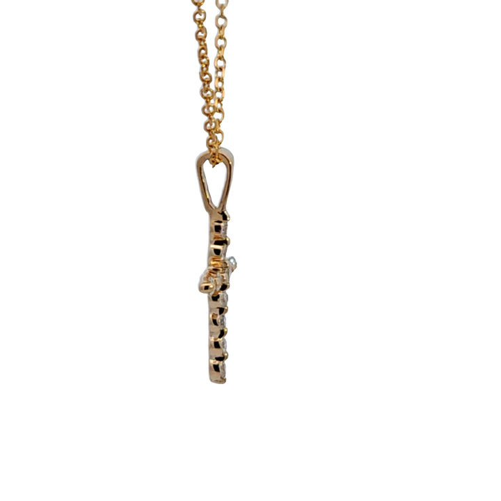 14KY Diamond Cross Pendant