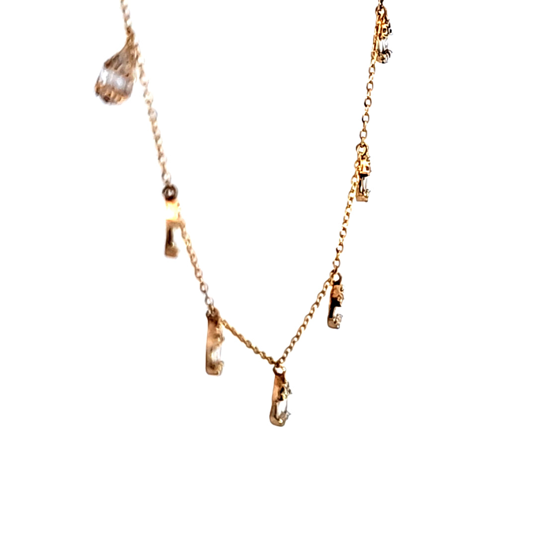 14KY Diamond Fusion Dangle Necklace