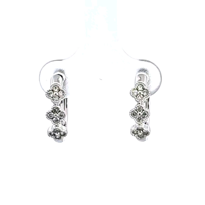 14KW Diamond Hoop Earrings