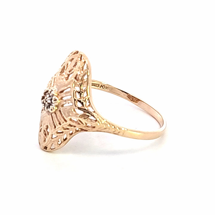 10KY Vintage Diamond Estate Ring
