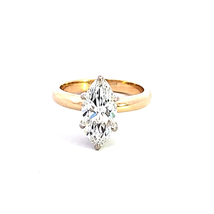 14KTT 2.09 ct Lab Grown Diamond Solitaire Engagement Ring