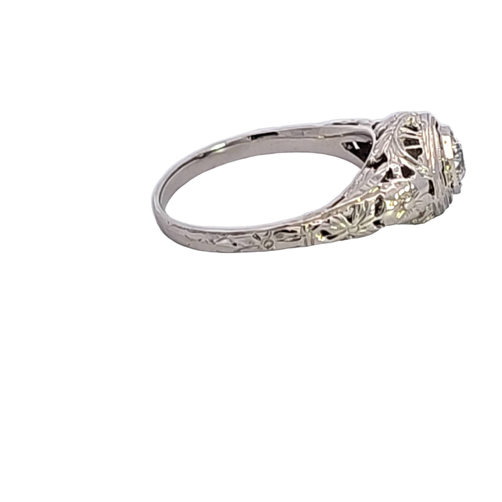 18KW Diamond Engagement Ring