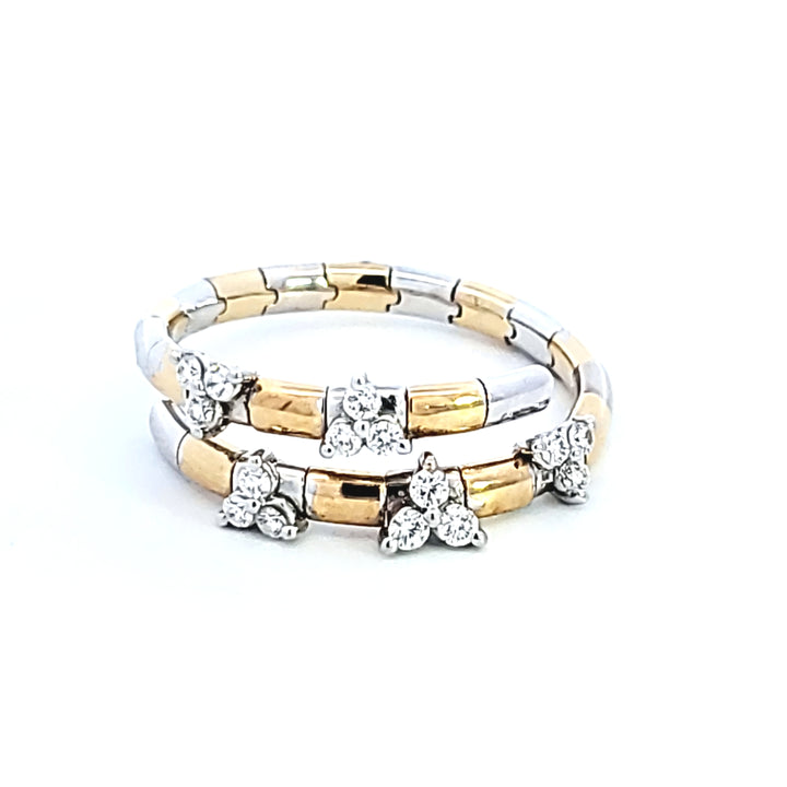 14TT Diamond Coil Fashion Ring