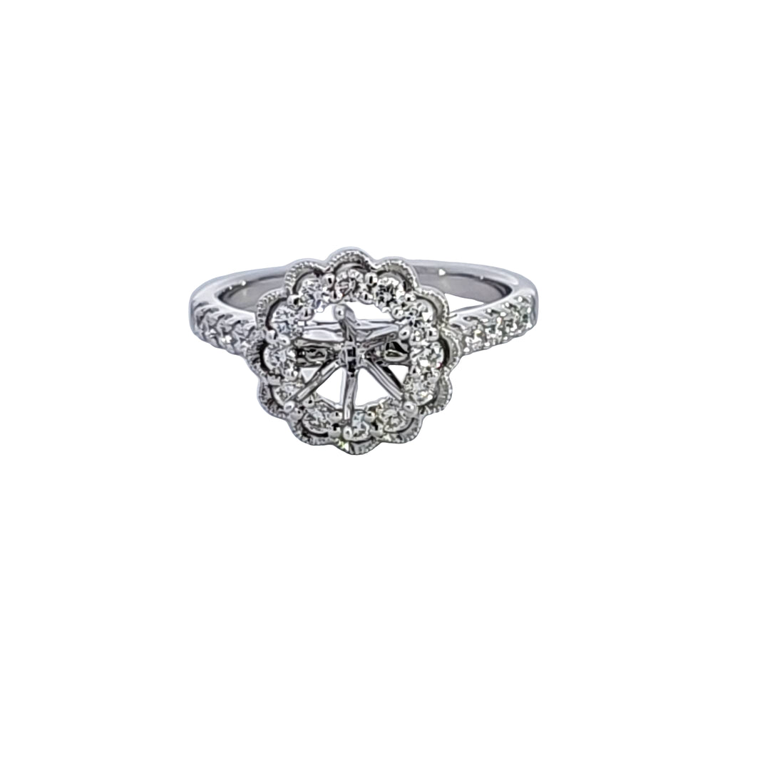 14KW Diamond Semi Mount Engagement Ring