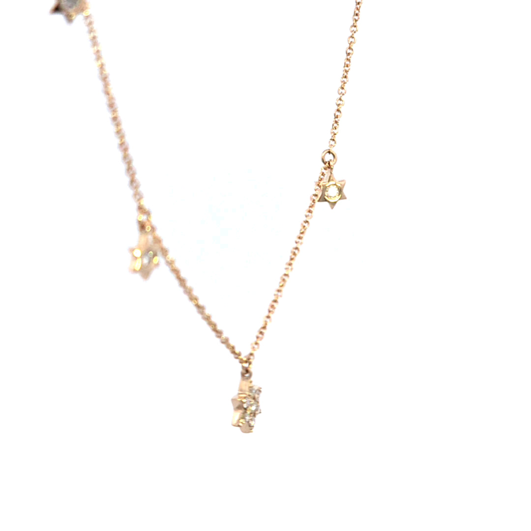 14KY Diamond Star Necklace