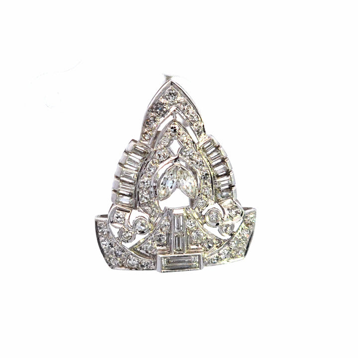 Platinum Diamond Estate Dress Clip