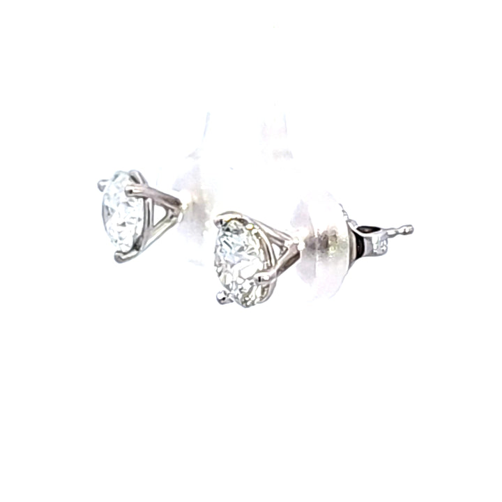 14KW 1.48 ctw Lab Created Diamond Stud Earrings