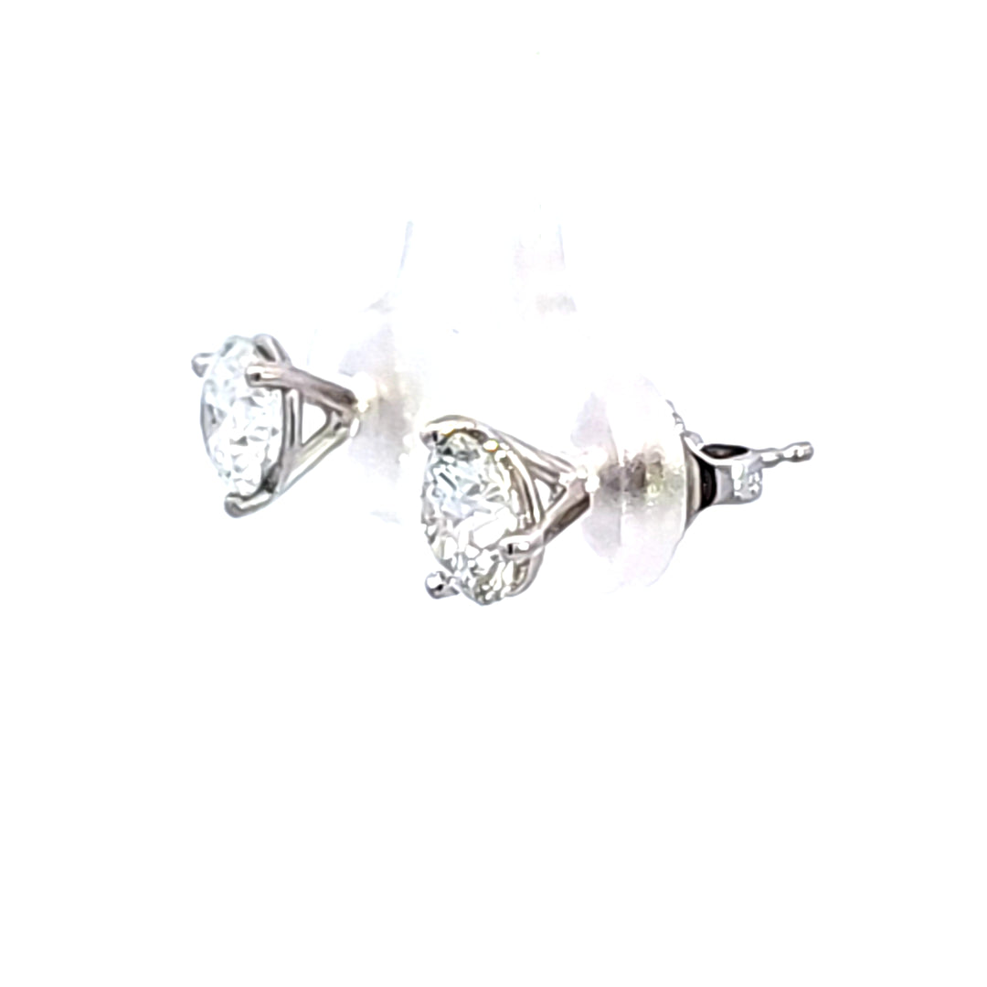 14KW 1.48 ctw Lab Created Diamond Stud Earrings
