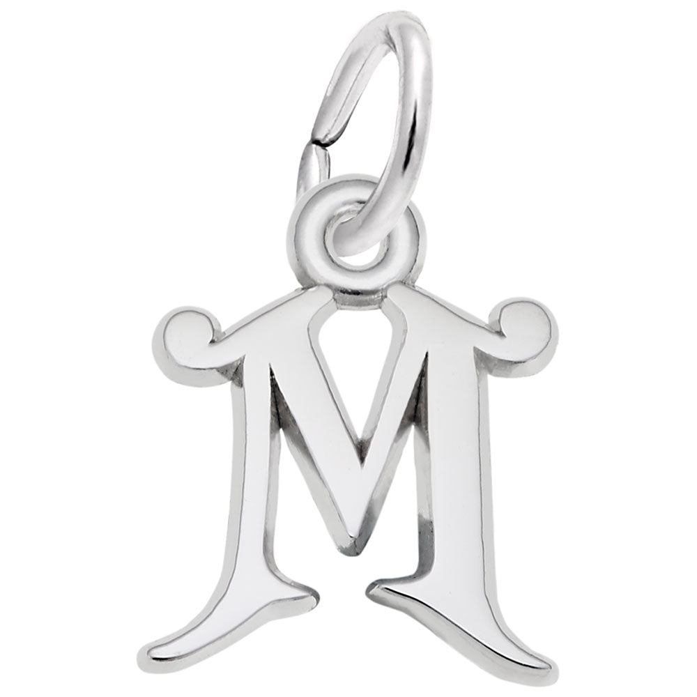 Sterling Silver Initial M Charm