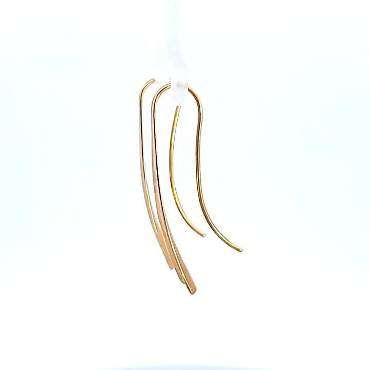 14K Yellow Gold "Waterfall" Earrings