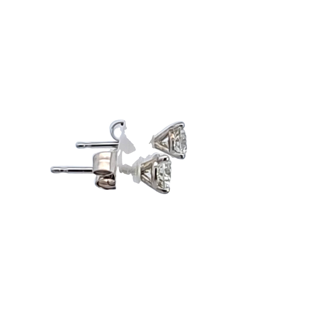 14KW 1/2 ctw Diamond Stud Earrings