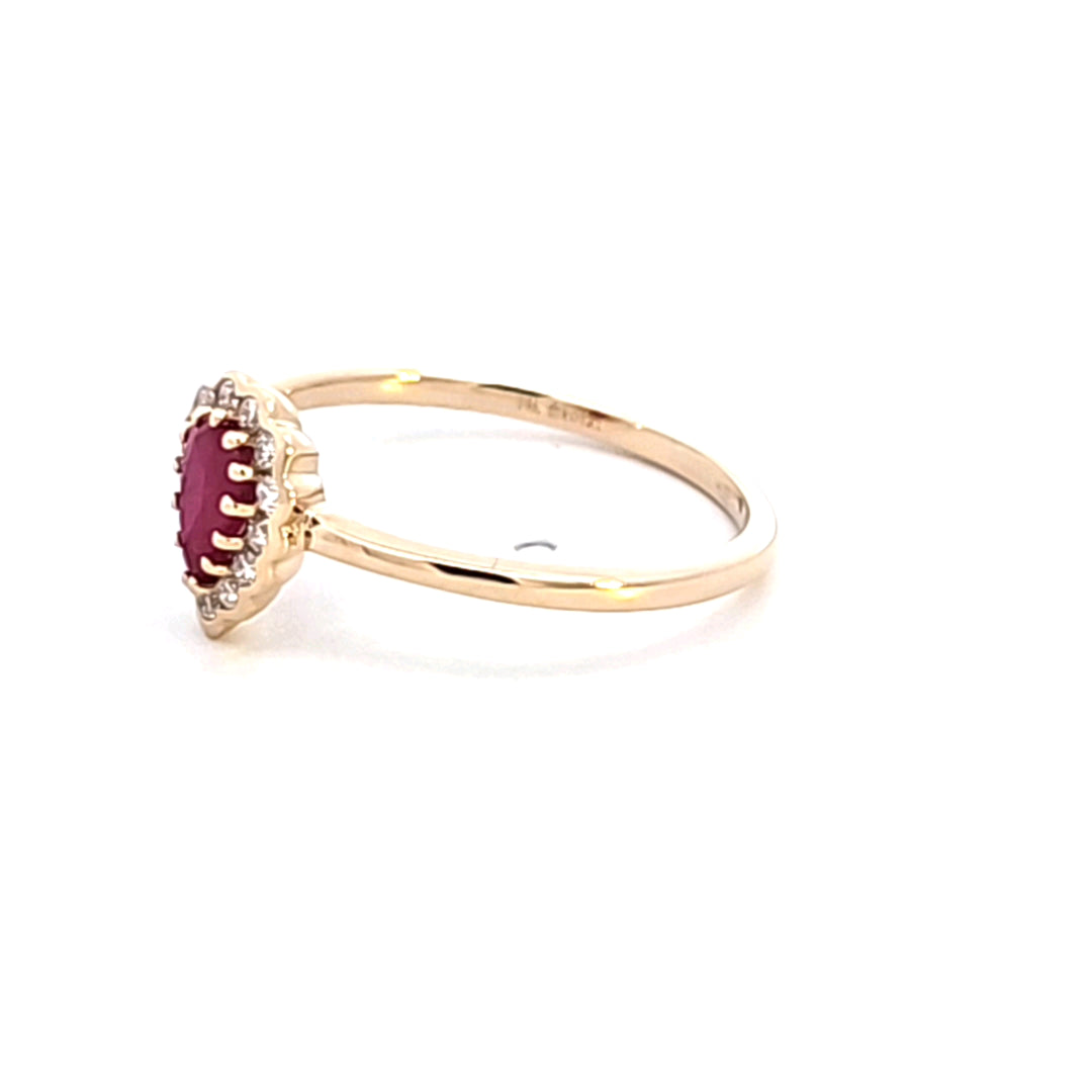 14KY Ruby and Diamond Ring