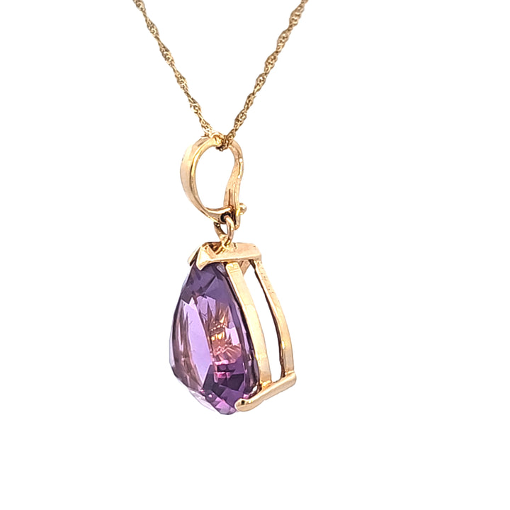 14KY Trillian Amethyst Estate Pendant