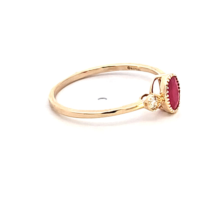 14KY Ruby and Diamond Fashion Ring