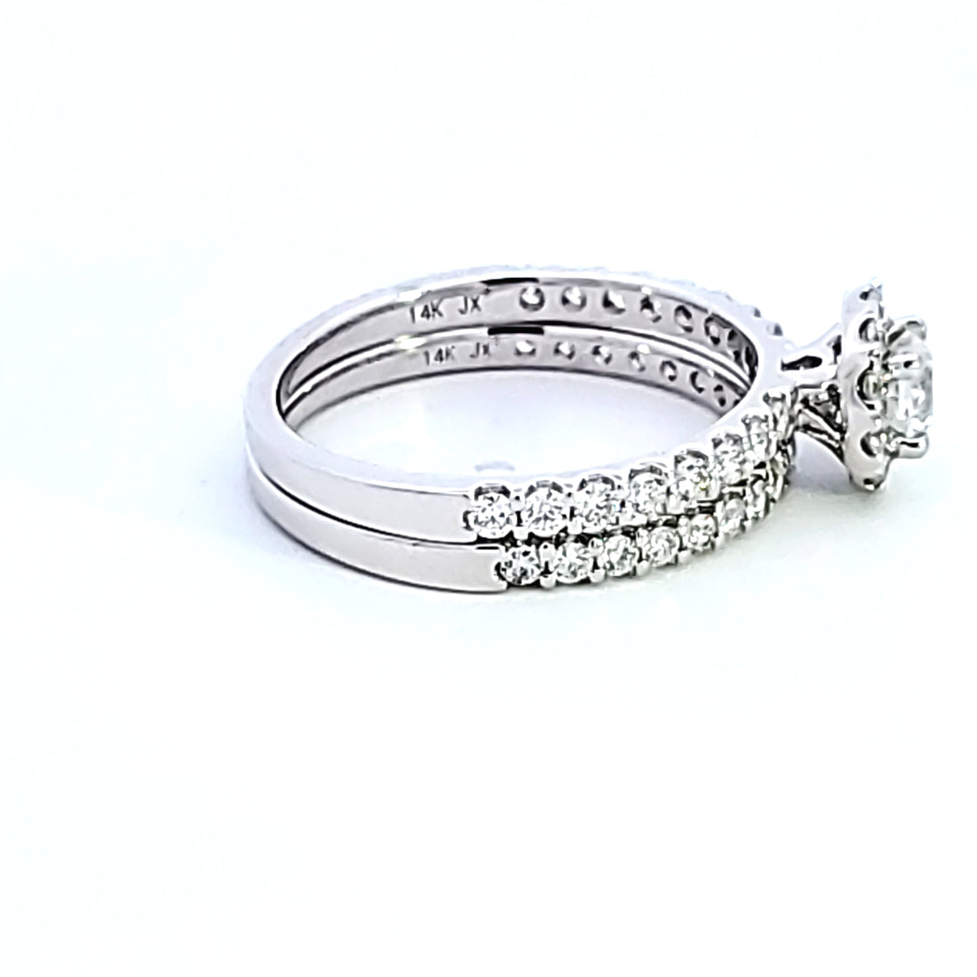 14KW Round Diamond Wedding Set