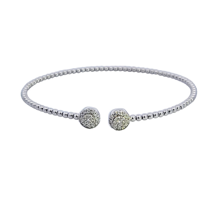 14KW Bujukan Bead Split Cuff Bangle Bracelet