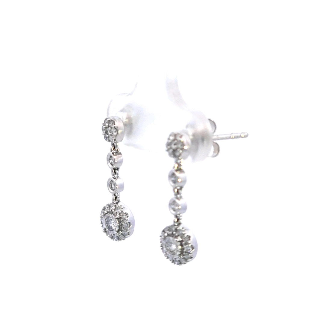 14KW Diamond Dangle Earrings