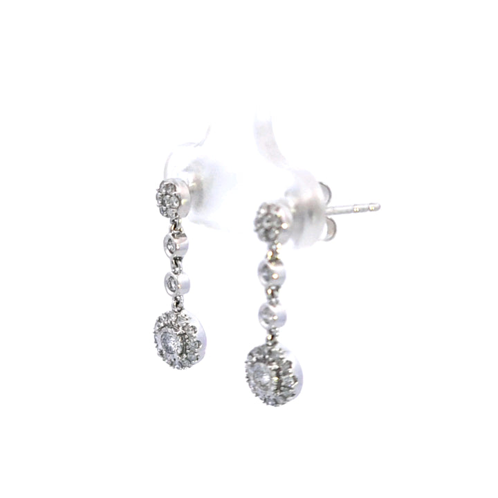 14KW Diamond Dangle Earrings