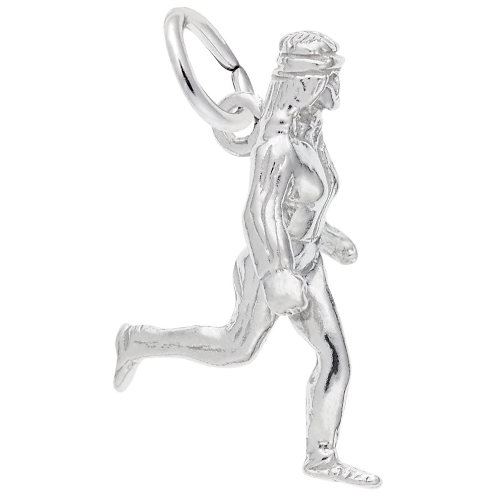 Sterling Silver Female Jogger Charm