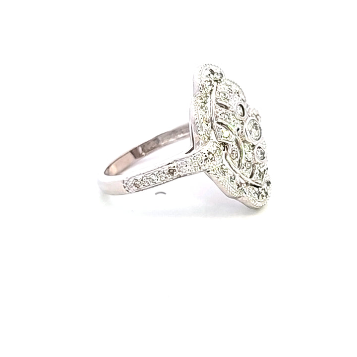14KW Diamond Art Deco Estate Ring