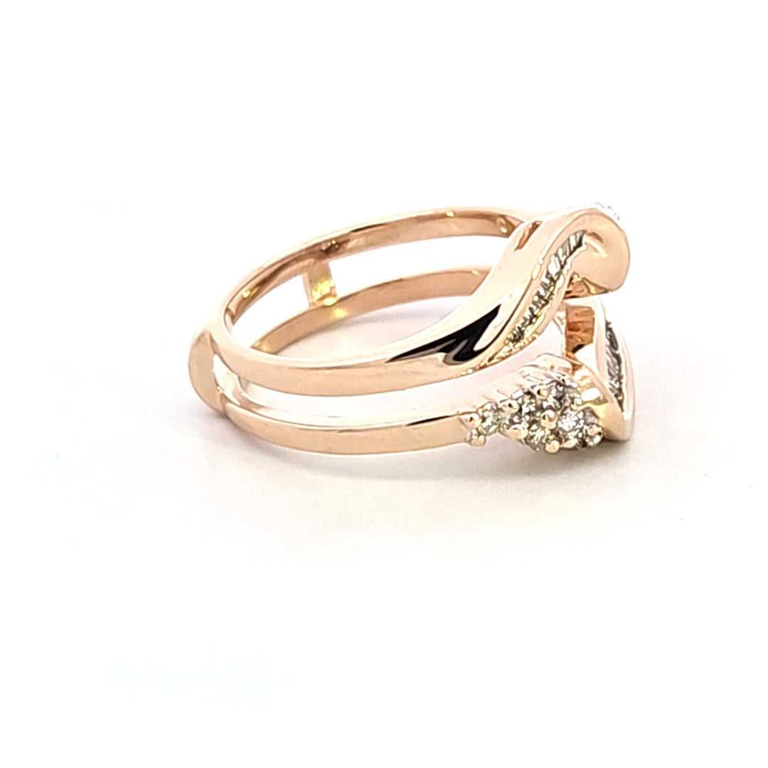 14KY Diamond Wrap Style Wedding Band
