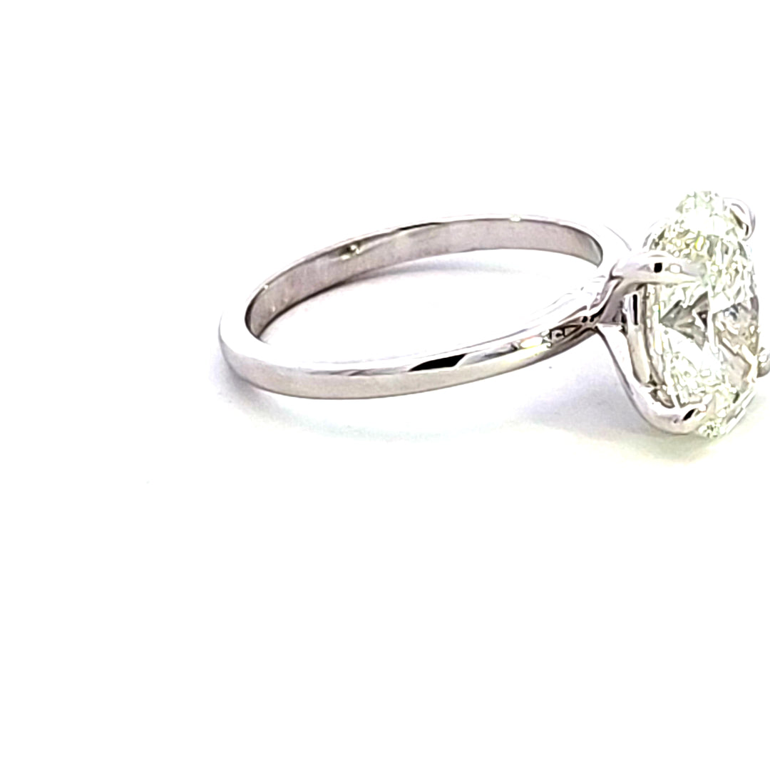 14KW 3.03 ct Lab Grown Diamond Solitaire