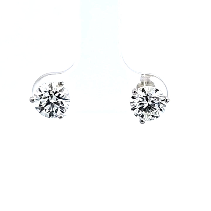 14KW 2 ctw Lab Created Diamond Stud Earrings