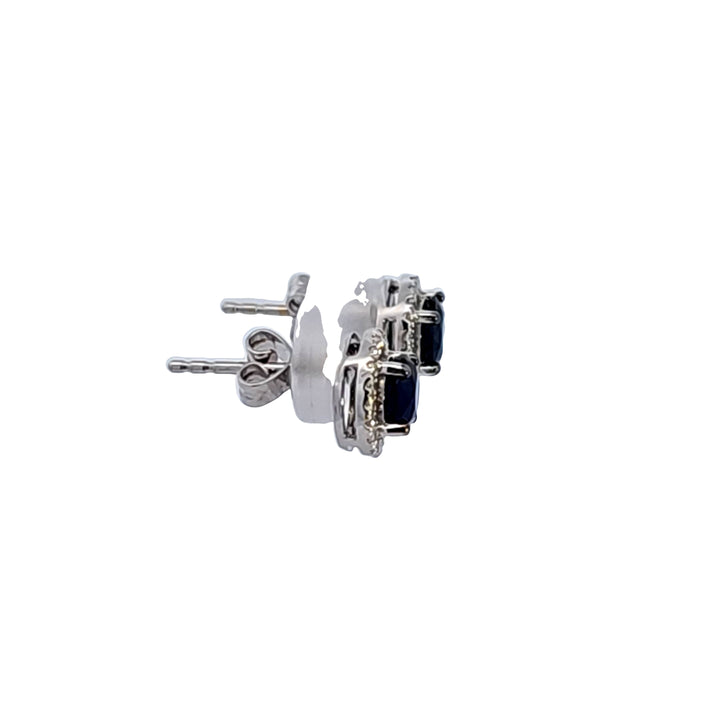 14KW Sapphire and Diamond Earrings