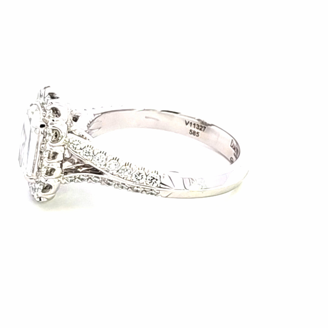 14KW Crisscut Classic Diamond Engagement Ring
