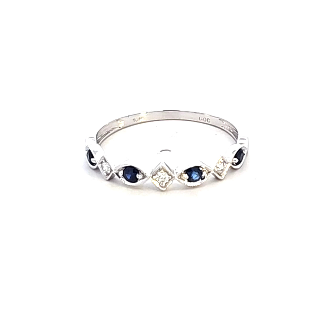 10KW Sapphire and Diamond Estate Ring